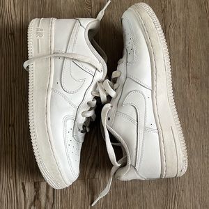 Nike Air Force 1s 6Y White Sneakers